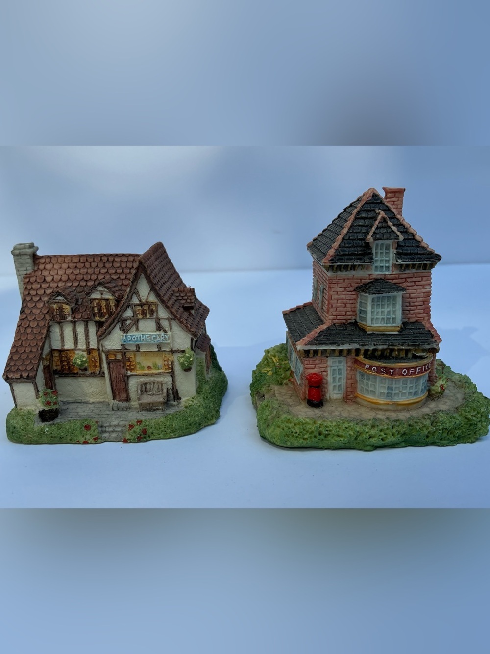 Vintage 1993 Cornwall Cottage Collection Post Office & Apothecary Set